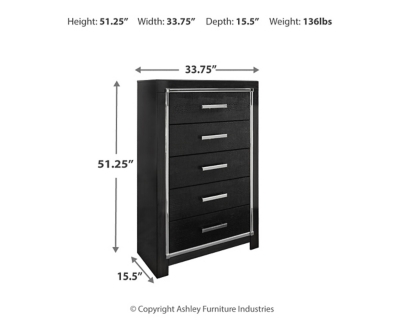 Kaydell 5 Drawer Chest of Drawers | Ashley