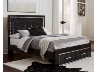 Queen bed frame with deals storage ashley furniture