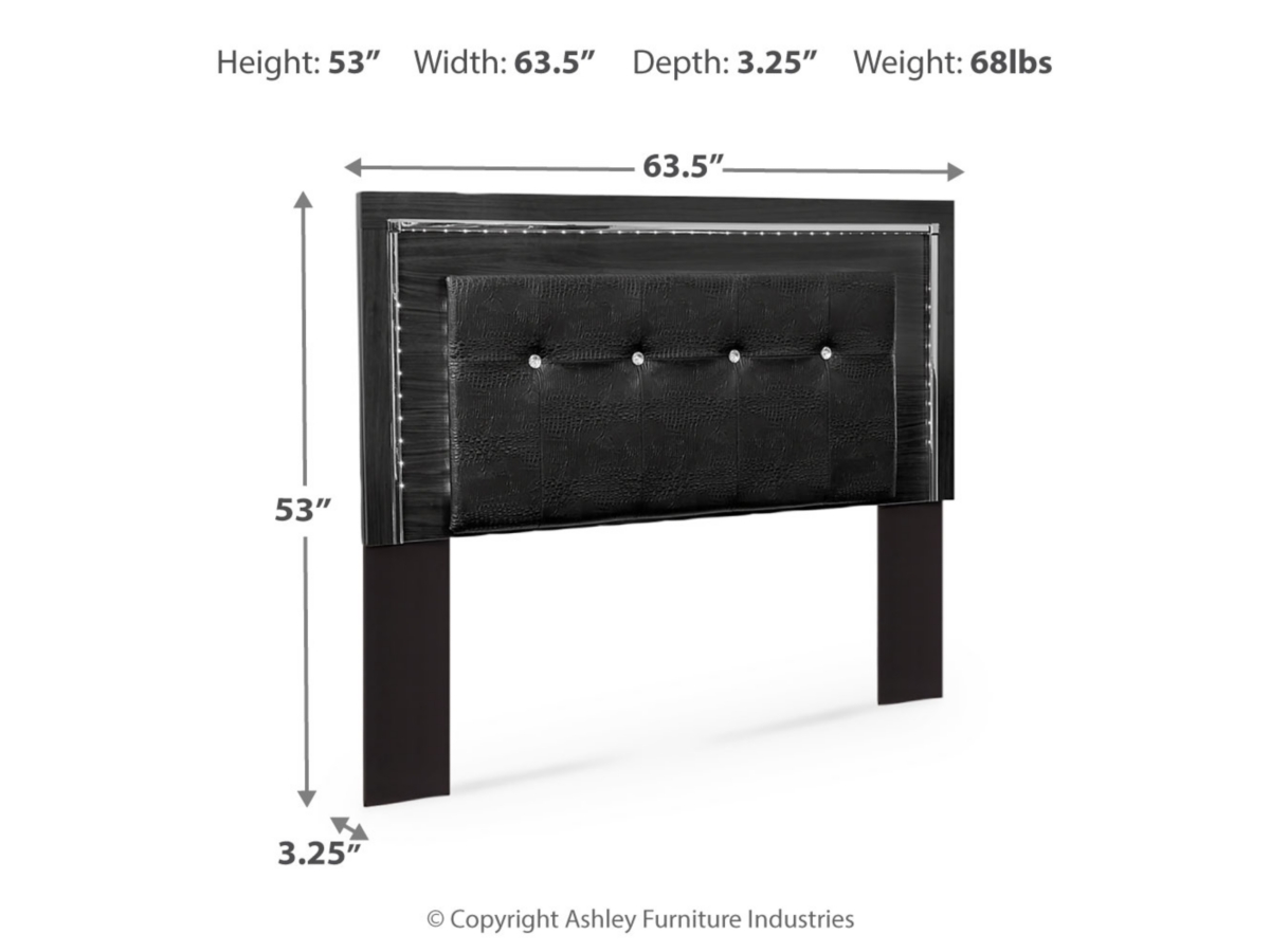 Kaydell Upholstered Headboard - Black