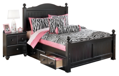 Jaidyn Full Poster Bed With Storage Ashley Furniture Homestore