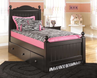 Jaidyn Twin Poster Bed With Trundle Ashley Furniture Homestore