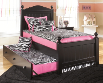 Jaidyn Twin Poster Bed With Trundle Ashley Furniture Homestore