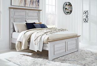 Haven Bay Queen Panel Bed, Two-tone, rollover