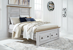 Haven Bay Queen Panel Storage Bed, Two-tone, rollover