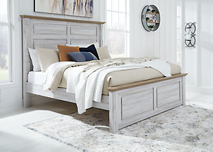 Haven Bay King Panel Bed, Two-tone, rollover