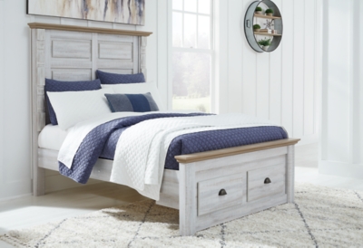 Haven Bay Full Panel Storage Bed, Two-tone, rollover