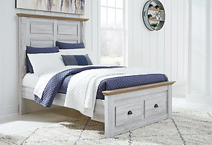 Haven Bay Full Panel Storage Bed, Two-tone, rollover