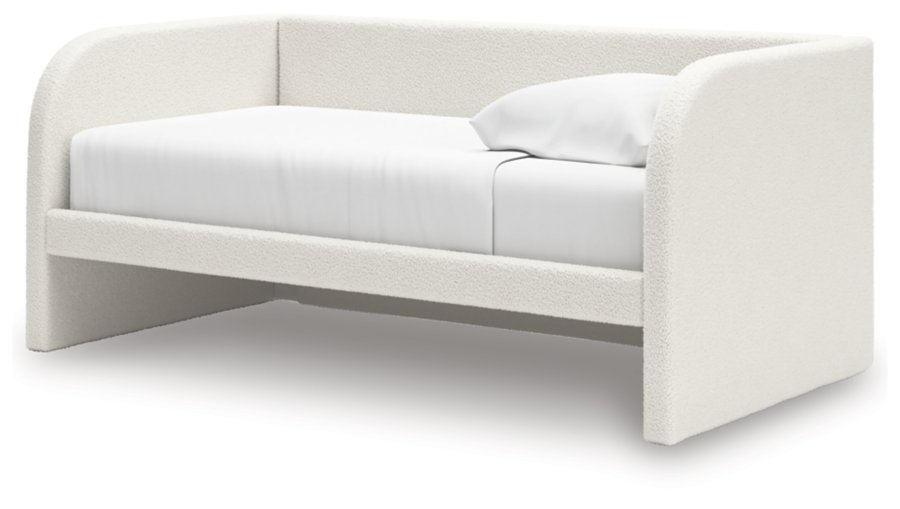 Cama de día tapizada Shapella Twin, tocador y espejo - image 8