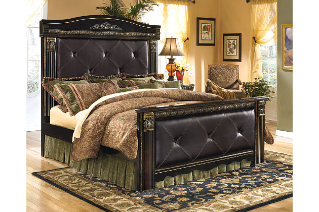 Coal Creek Queen Mansion Bed Ashley, Cavallino King Mansion Bed With Storage