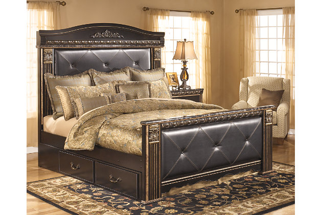 Coal Creek King Mansion Bed With, Bed Fit For A King