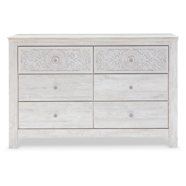 Paxberry 6 Drawer Dresser with Medallion Detail
