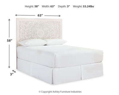 Paxberry Queen Panel Bed, Whitewash, large