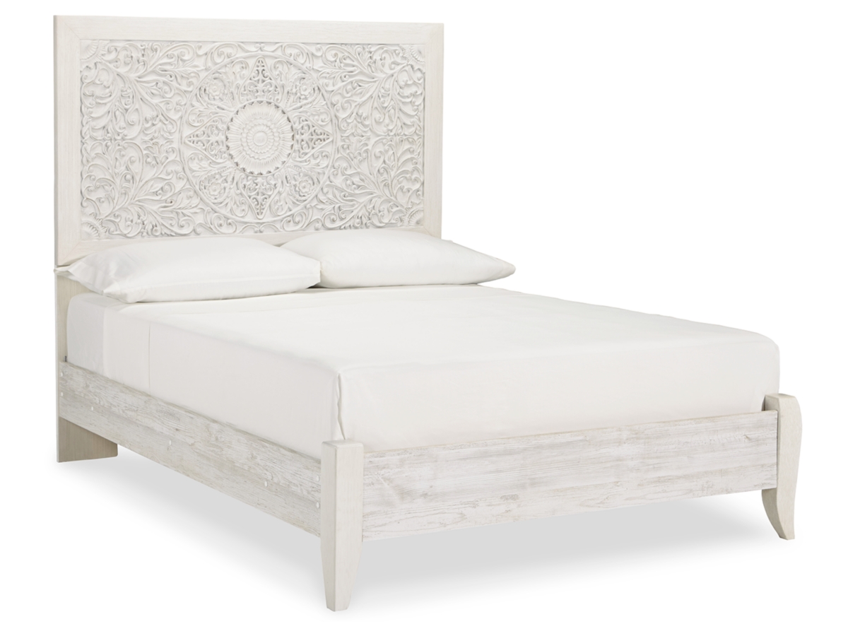 Paxberry Full Panel Bed - White