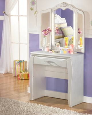 Deluxe 2 piece vanity on sale set with mirror