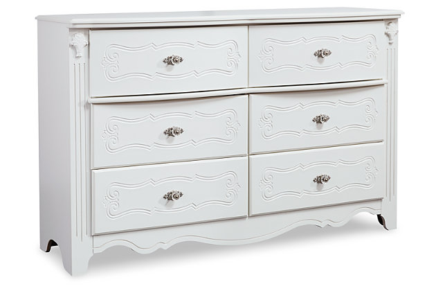 Exquisite 6 Drawer Dresser Ashley, Ashley Furniture White Chest