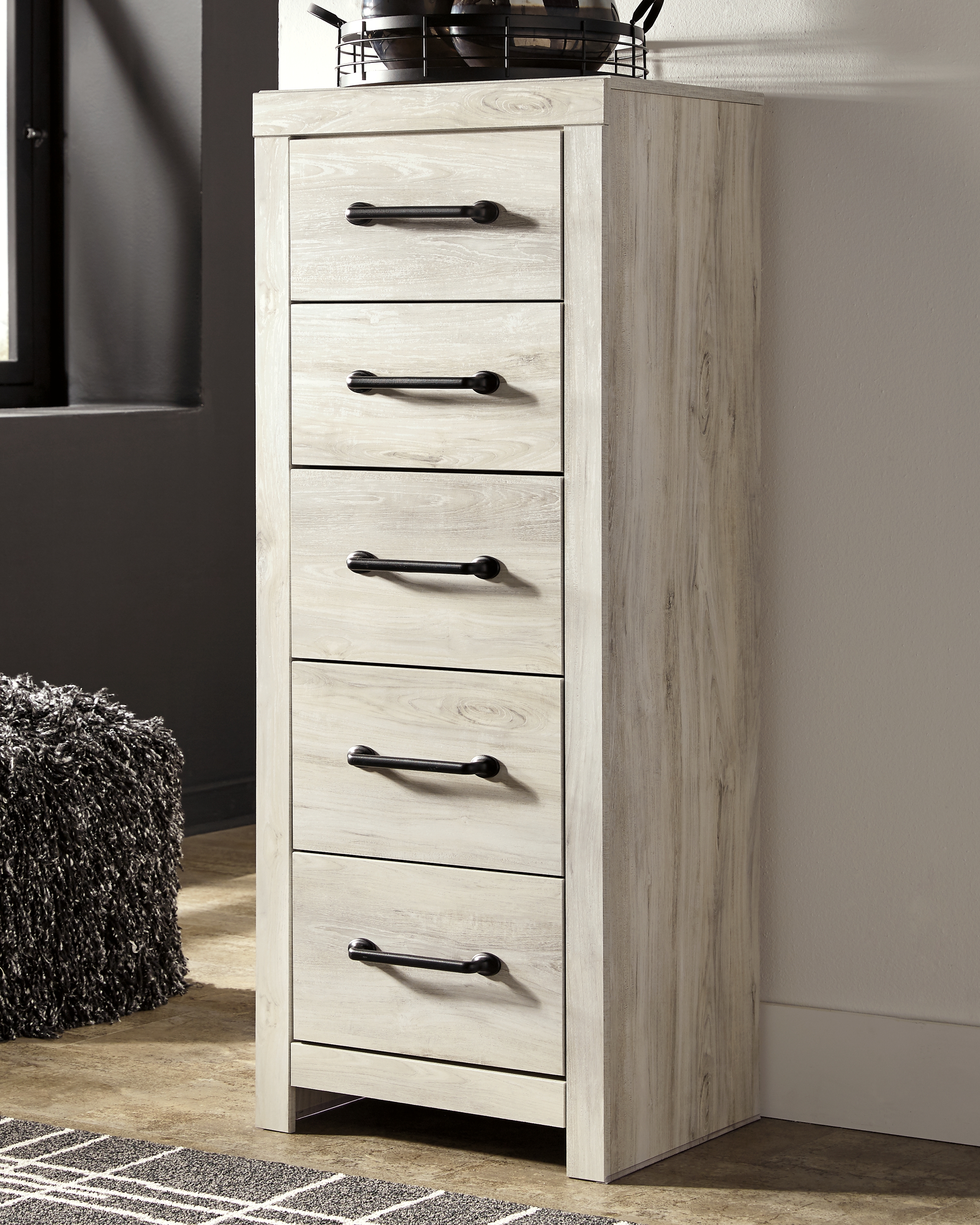 Cambeck narrow store chest of drawers