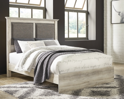 APK-B192-KUB Cambeck King Upholstered Panel Bed, Whitewash sku APK-B192-KUB