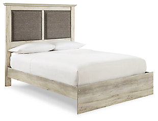 Cambeck Queen Upholstered Panel Bed, Whitewash, large