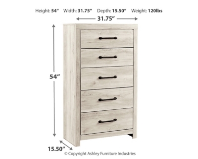 Cambeck Chest of Drawers, Whitewash, large