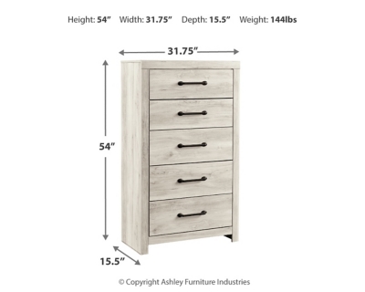 Cambeck Chest of Drawers, Whitewash, large