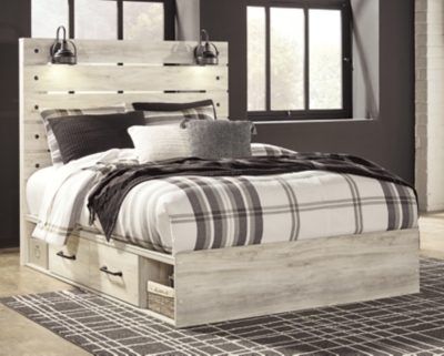 APK-B192-QP2 Cambeck Queen Panel Bed with 4 Storage Drawers and sku APK-B192-QP2