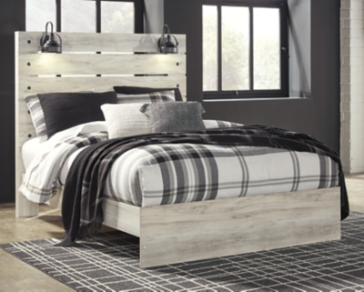 APK-B192-QPB Cambeck Queen Panel Bed, Whitewash sku APK-B192-QPB