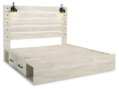 Cambeck King Panel Bed with 2 Storage Drawers