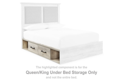 Cambeck King Upholstered Panel Bed with 2 Side Under Bed Storage