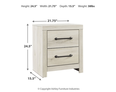 Cambeck Nightstand, Whitewash, large