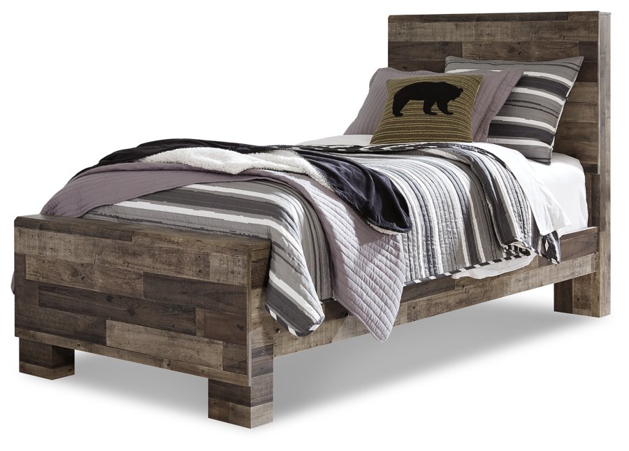 Cama doble, cómoda y espejo Derekson - image 4