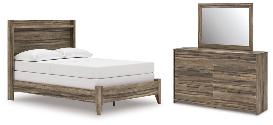 Cama, cómoda y espejo de panel completo Baystorm - image 1