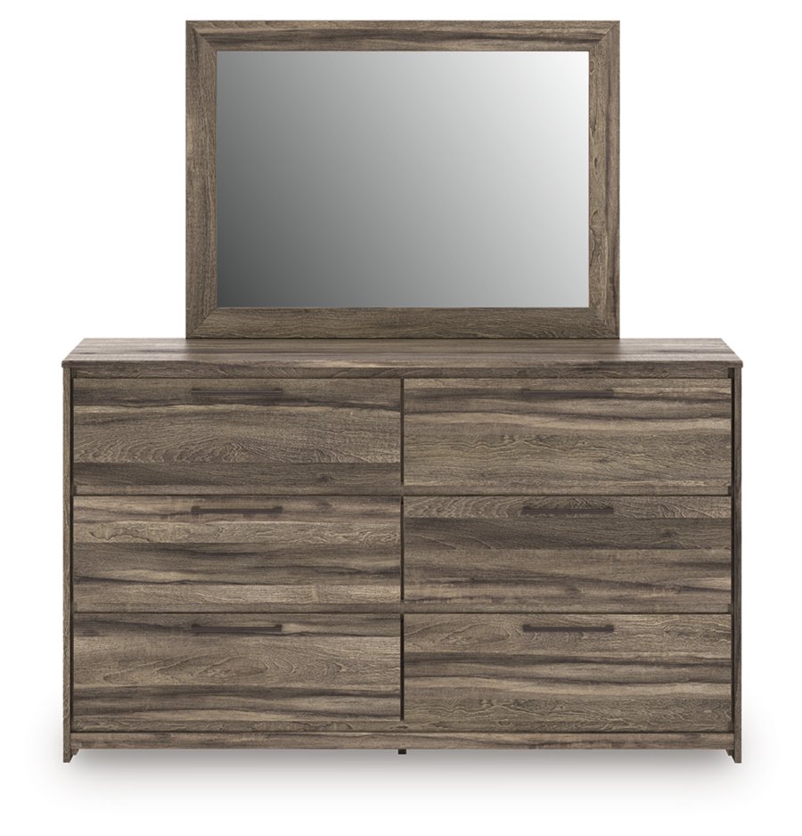Cama Queen con panel de almacenamiento, cómoda y espejo Baystorm - image 2