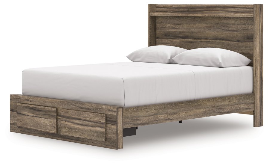 Cama Queen con panel de almacenamiento, cómoda y espejo Baystorm - image 16