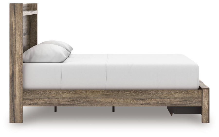 Cama Queen con panel de almacenamiento, cómoda y espejo Baystorm - image 13