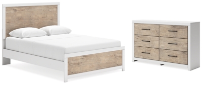 APG-B2035B3-4P Charbitt Queen Panel Bed with Dresser, Two-tone sku APG-B2035B3-4P