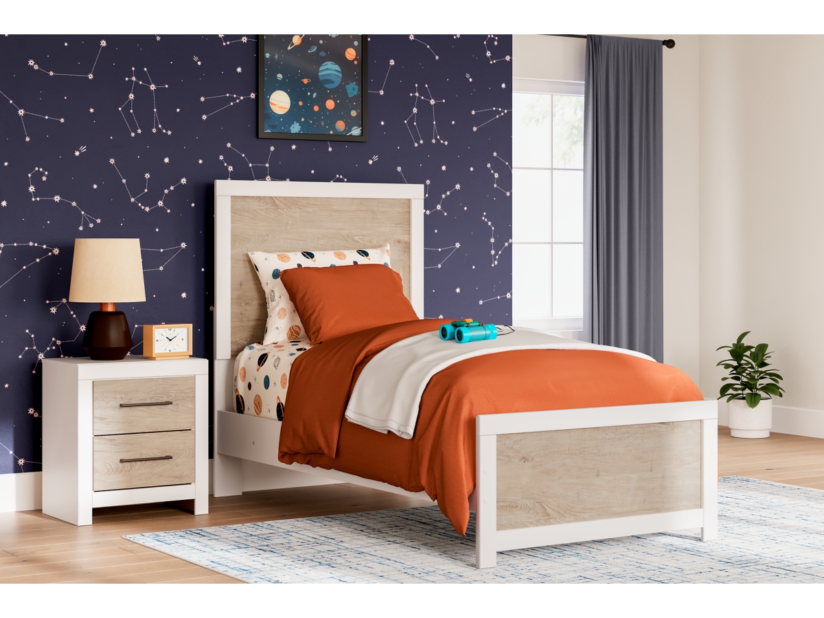 Charbitt Twin Panel Bed - Two-tone Charbitt Twin Panel Bed - Two-tone