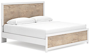 Charbitt King Panel Bed, Two-tone, large