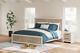 Charbitt King Panel Bed, Two-tone, rollover