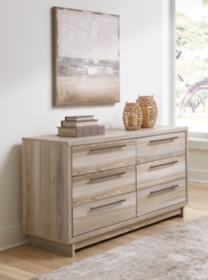 B2075-231 Hasbrick 6 Drawer Dresser, Tan sku B2075-231