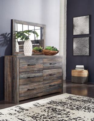 APK-B211-DM Drystan 6 Drawer Dresser and Mirror, Multi sku APK-B211-DM