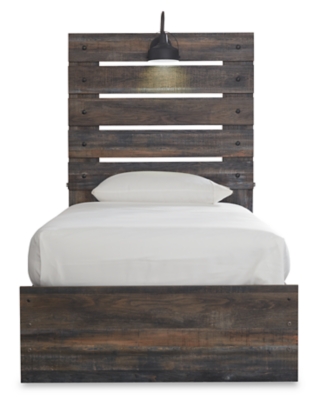 Drystan Twin Panel Bed with 4 Storage Drawers