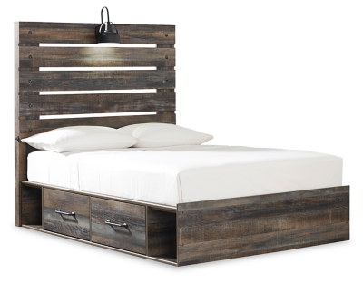 Drystan Full Panel Bed with 4 Storage Drawers, Multi, large