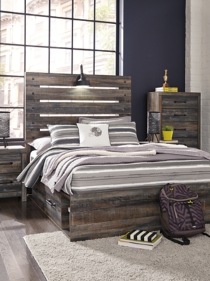 Drystan Full Panel Bed with 4 Storage Drawers, Multi, rollover