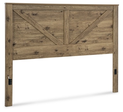 Shurlee King Crossbuck Panel Headboard, Light Brown