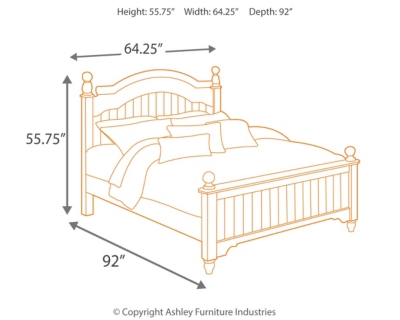 Cottage Retreat Queen Poster Bed Ashley Furniture Homestore