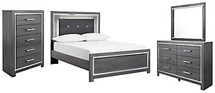 Lodanna Full Panel Bed with Mirrored Dresser and Chest, , rollover