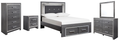 APG-B214FSCN Lodanna Full Panel Bed with 2 Storage Drawers with sku APG-B214FSCN