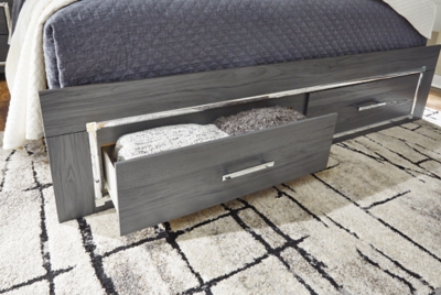 Lodanna King Panel Bed with 2 Storage Drawers