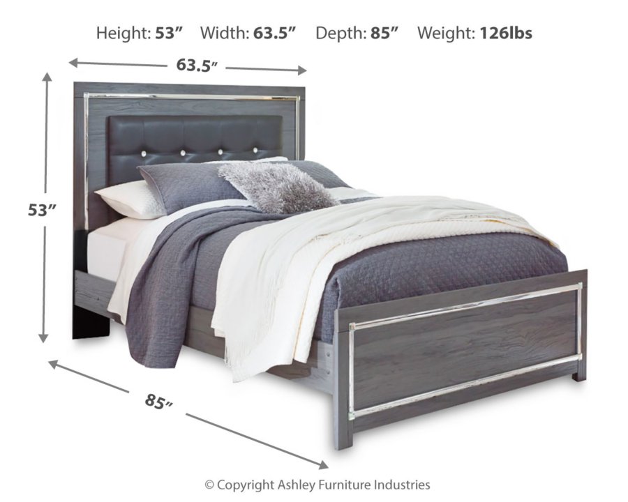 Lodanna Queen Upholstered Panel Bed, Dresser and Mirror - image 5