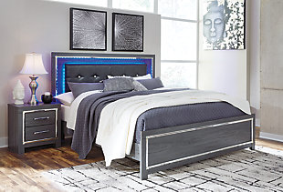 Lodanna King Panel Bed, Gray, large